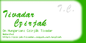 tivadar czirjak business card
